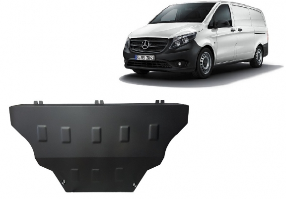 Acél motor, kapcsolószekrény, hűtő védőlemez Mercedes Vito W447