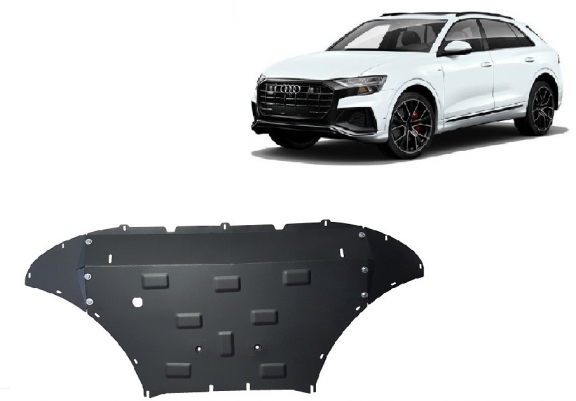 Acél motor, hűtő védőlemez Audi Q8