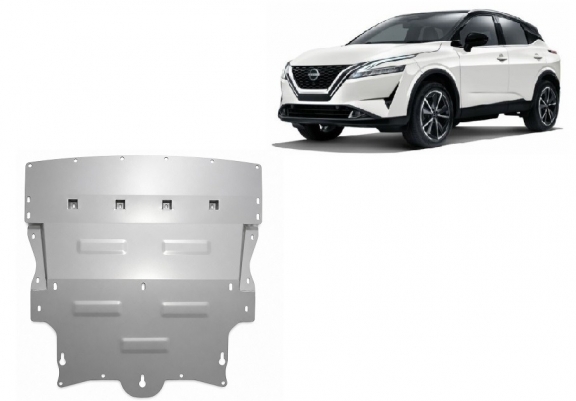 Aluminium motor, kapcsolószekrény védőlemez Nissan Qashqai J12