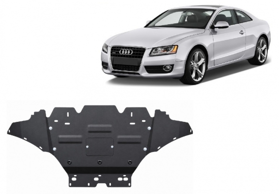 Acél motor, hűtő védőlemez Audi A5