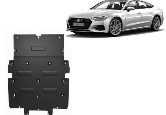 Acél motor, hűtő védőlemez Audi A7