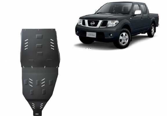 Acél kapcsolószekrény, osztómű védőlemez Nissan Navara