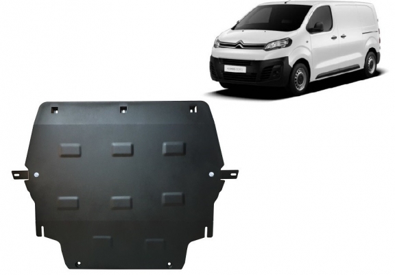 Acél motor, kapcsolószekrény, hűtő védőlemez Citroen Dispatch