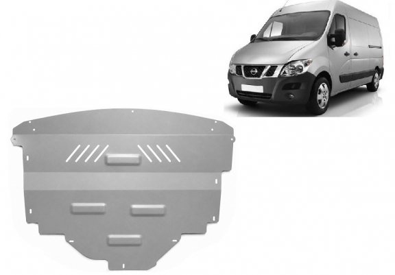 Aluminium motor, kapcsolószekrény védőlemez Nissan NV400