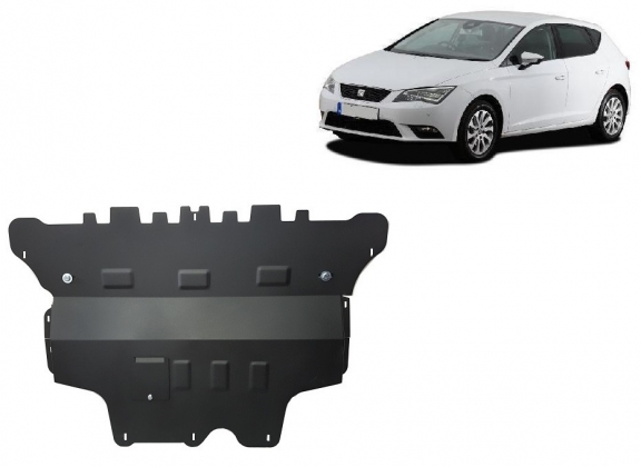 Acél motor, kapcsolószekrény védőlemez Seat Leon