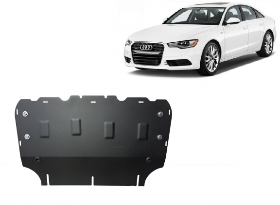 Acél motor, hűtő védőlemez Audi A6