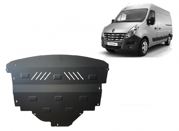 Acél motor, sebességváltó, hűtő, első lökhárító védőlemez Renault Master 3