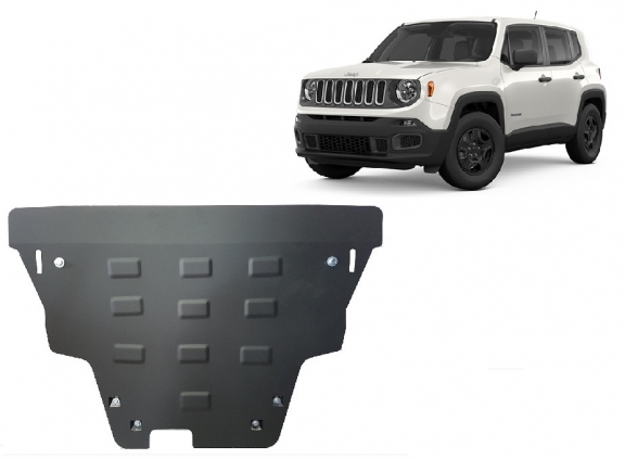 Acél motor, sebességváltó, hűtő, első lökhárító védőlemez Jeep Renegade