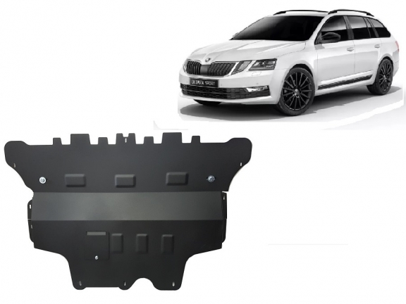 Acél motor, kapcsolószekrény védőlemez Skoda Octavia 3