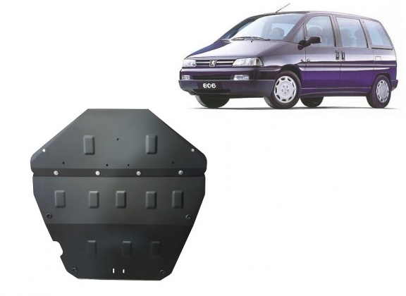 Acél motor, kapcsolószekrény, hűtő védőlemez Peugeot 806