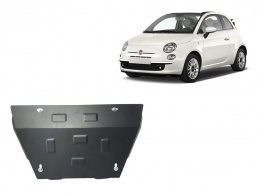 Acél motor, kapcsolószekrény, hűtő védőlemez Fiat 500 S