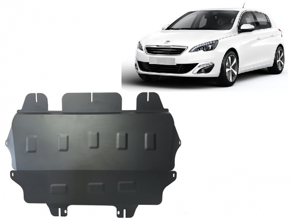 Acél motor, kapcsolószekrény, hűtő védőlemez Peugeot 308
