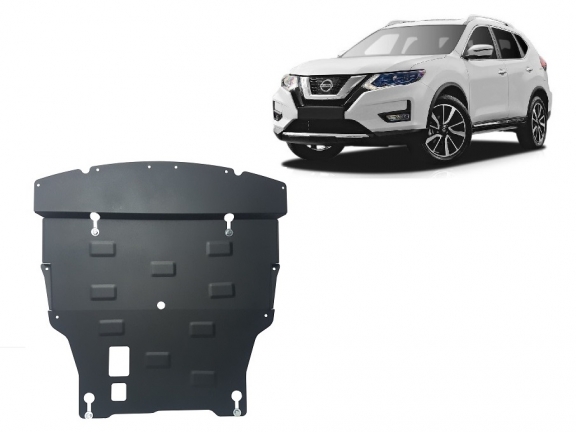 Acél motor, sebességváltó, hűtő, első lökhárító védőlemez Nissan X-Trail T32