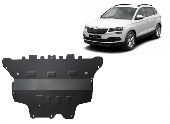Acél motor, sebességváltó, hűtő, első lökhárító védőlemez Skoda Karoq