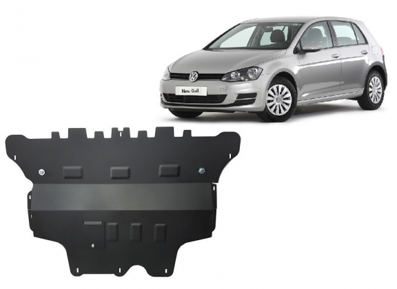 Acél motor, kapcsolószekrény védőlemez VW Golf 7