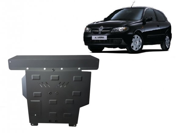 Acél motor, sebességváltó, hűtő, első lökhárító védőlemez Nissan Almera Tino