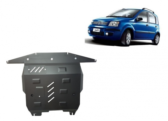 Acél motor, sebességváltó, hűtő, első lökhárító védőlemez Fiat Panda