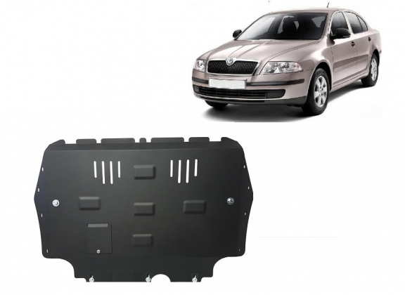 Acél motor, kapcsolószekrény, hűtő védőlemez Skoda Octavia 2