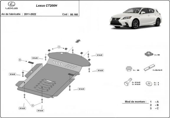 Katalizátor lopásgátló (CAT/LOCK) Lexus CT200H