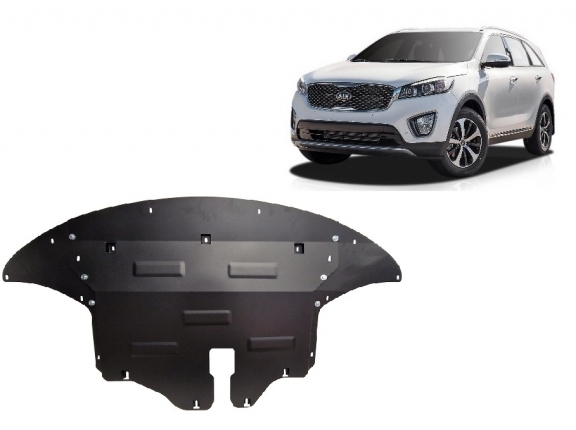 Acél motor, sebességváltó, hűtő, első lökhárító védőlemez Kia Sorento
