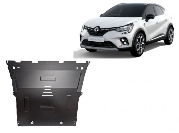 Acél motor, kapcsolószekrény, hűtő védőlemez Renault Captur