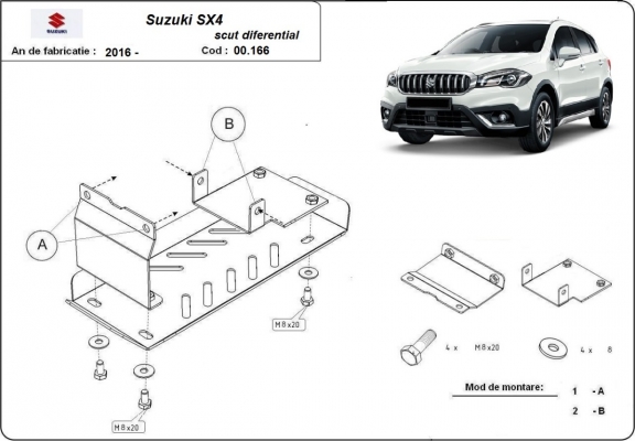 Alumínium differenciálmű védőlemez Suzuki SX4