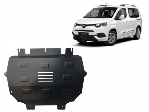 Acél motor, kapcsolószekrény, hűtő védőlemez Toyota Proace City Verso