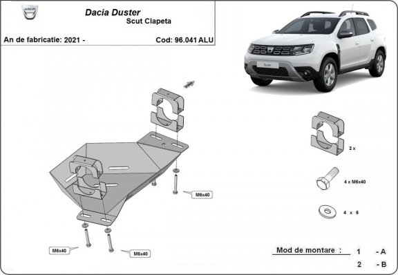 Alumínium EGR védő Dacia Duster