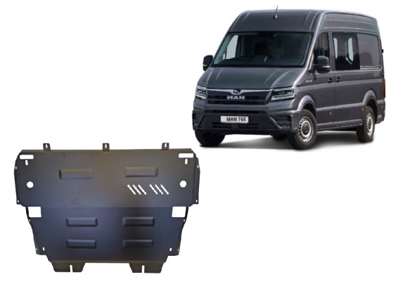 Acél motor, kapcsolószekrény, hűtő védőlemez Man Tge