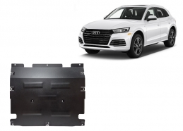Acél motor, hűtő védőlemez Audi Q5