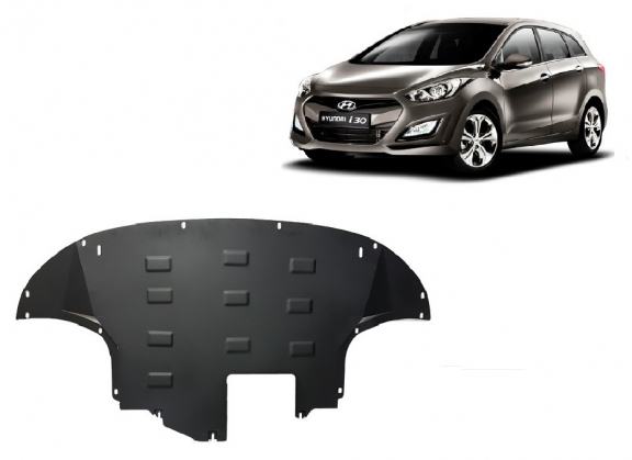 Acél motor, sebességváltó, hűtő, első lökhárító védőlemez Hyundai I30