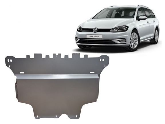 Alumínium motor-, sebességváltó-, hűtő- és első lökhárító védőlemez VW Golf 7