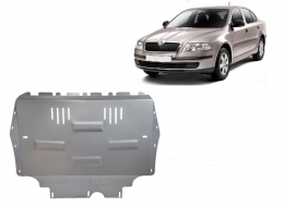 Alumínium motor, kapcsolószekrény, hűtő védőlemez Skoda Octavia 2