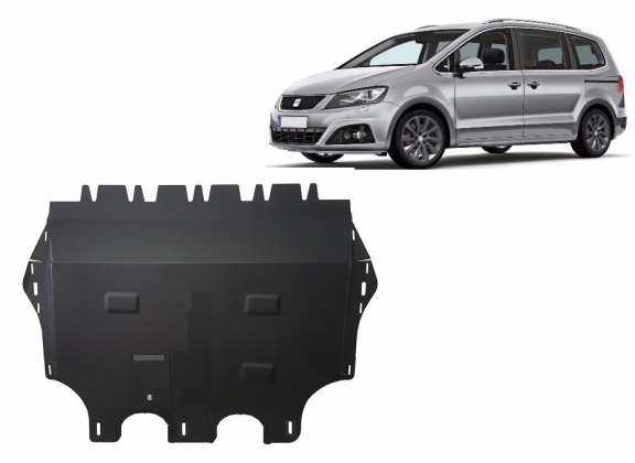 Acél motor, sebbeségváltó, hütő, első lökhárító védőlemez Seat Alhambra - Webasto