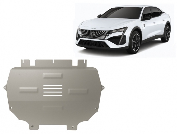 Aluminium motor, kapcsolószekrény védőlemez Peugeot 408