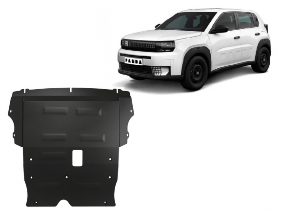 Acél motor, kapcsolószekrény védőlemez Fiat Grande Panda