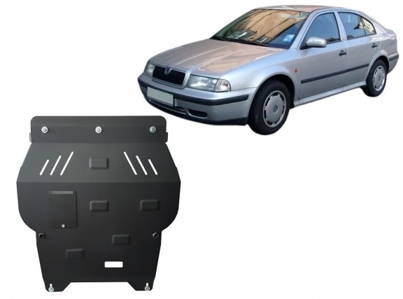 Acél motor, kapcsolószekrény, hűtő védőlemez Skoda Octavia 1