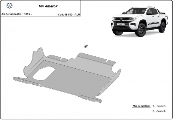 Alumínium Motorvédőlemez Volkswagen Amarok