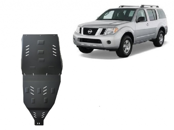 Acél kapcsolószekrény, osztómű védőlemez Nissan Pathfinder