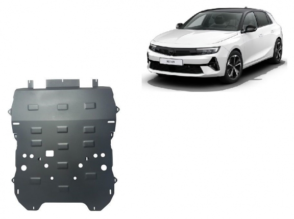 Acél motor, sebességváltó, hűtő, első lökhárító védőlemez Opel Astra L