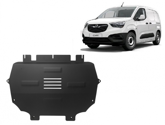 Acél motor, kapcsolószekrény, hűtő védőlemez Opel Combo