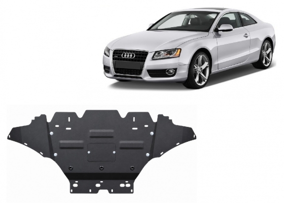 Acél motor, hűtő védőlemez Audi A5