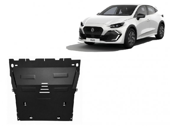 Acél motor, kapcsolószekrény védőlemez Renault Clio 6