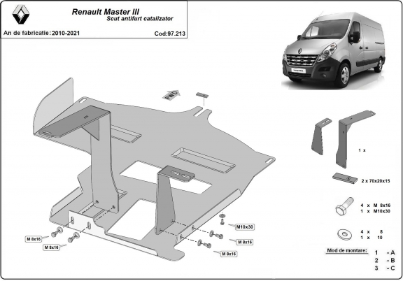 Katalizátor lopásgátló (CAT/LOCK) Renault Master