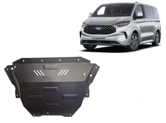 Acél motor, sebességváltó, hűtő, első lökhárító védőlemez Ford Tourneo Custom