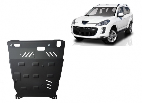 Acél motor, kapcsolószekrény, hűtő védőlemez Peugeot 4007