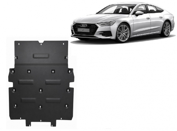 Acél motor, hűtő védőlemez Audi A7