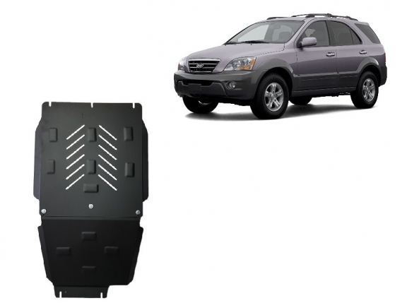 Acél kapcsolószekrény, differenciálmű védőlemez Kia Sorento