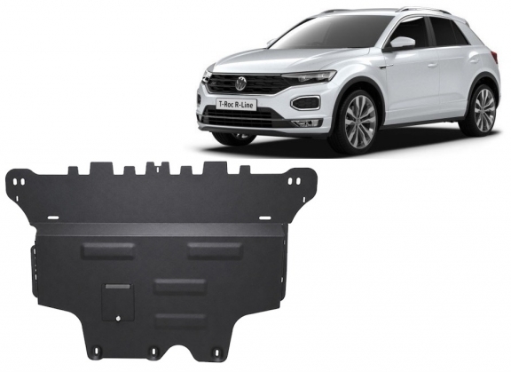 Acél motor, sebességváltó, hűtő, első lökhárító védőlemez Volkswagen T-Roc