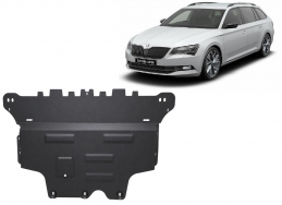 Acél motor, sebességváltó, hűtő, első lökhárító védőlemez Skoda Superb